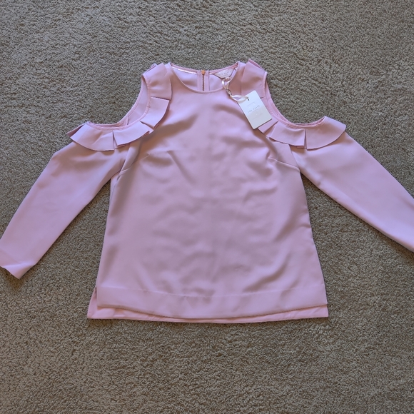 NEW Ted Baker Cold Shoulder Ruffle Top - Picture 2 of 11